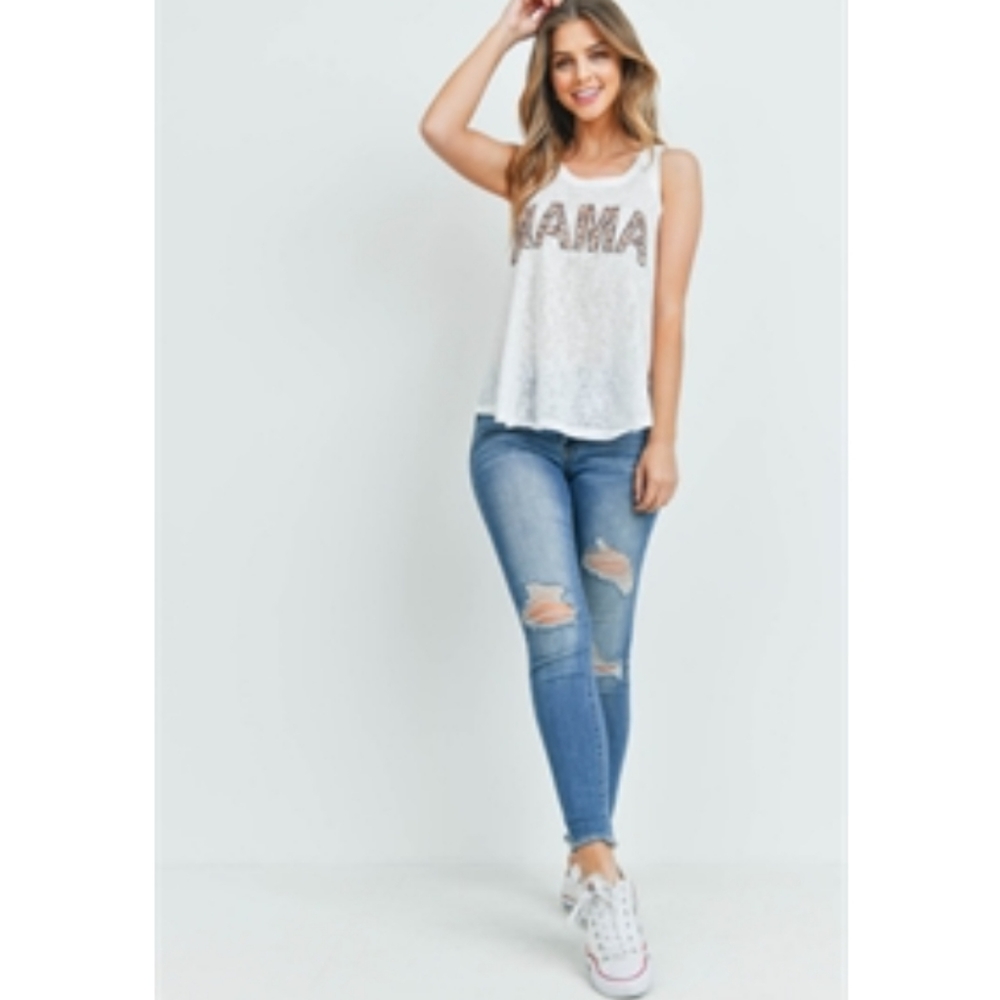 Animal Print  "MAMA" Tank